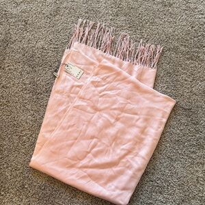 Soft Pink Fringe Wrap Scarf - D/N/M/C Los Angeles